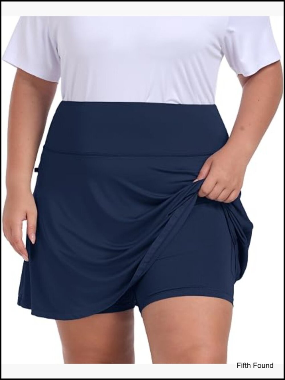 Plus Size Skorts with Pockets Tennis Golf Skirt High Waisted Knee Length
